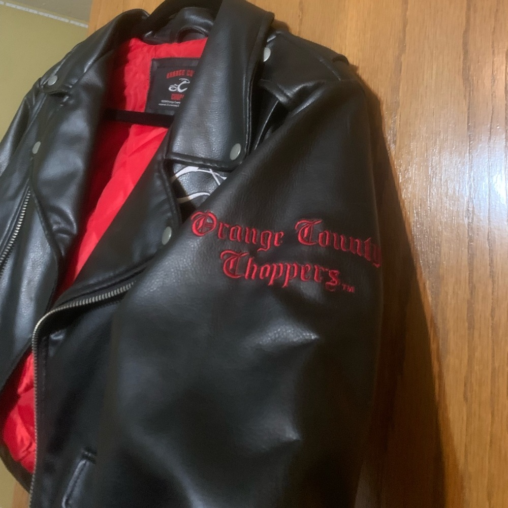 Vintage Orange County Choppers size small faux leather jacket - Picture 4 of 6